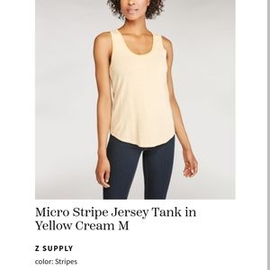 Z Supply yellow striped jersey tank in medium